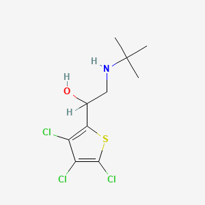 molecular formula C10H14Cl3NOS B13921708 2-tert-Butylamino-1-(3,4,5-trichloro-2-thienyl)ethanol CAS No. 62673-51-2