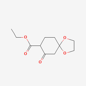 molecular formula C11H16O5 B13921713 Ethyl 7-oxo-1,4-dioxaspiro[4.5]decane-8-carboxylate CAS No. 813445-32-8