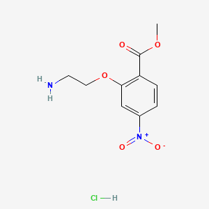 molecular formula C10H13ClN2O5 B13921716 Methyl 2-(2-aminoethoxy)-4-nitro-benzoate;hydrochloride 