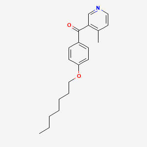 molecular formula C20H25NO2 B1392172 3-(4-Heptyloxybenzoyl)-4-methylpyridine CAS No. 1187166-68-2