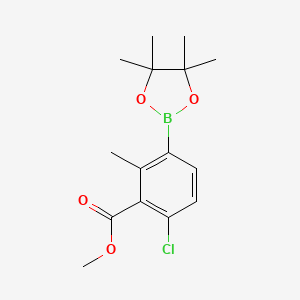 molecular formula C15H20BClO4 B13921723 Methyl 6-chloro-2-methyl-3-(4,4,5,5-tetramethyl-1,3,2-dioxaborolan-2-yl)benzoate 