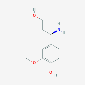 molecular formula C10H15NO3 B13921726 (r)-3-(4-Hydroxy-3-methoxyphenyl)-beta-alaninol CAS No. 1213299-60-5