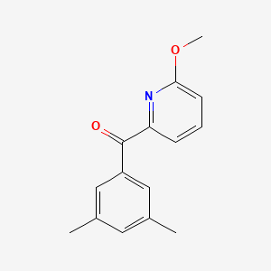 molecular formula C15H15NO2 B1392178 2-(3,5-Dimethylbenzoyl)-6-methoxypyridine CAS No. 1187171-18-1
