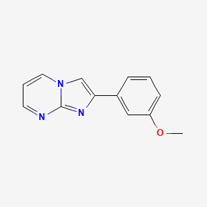 molecular formula C13H11N3O B13921780 Imidazo[1,2-a]pyrimidine, 2-(3-methoxyphenyl)- CAS No. 134044-45-4