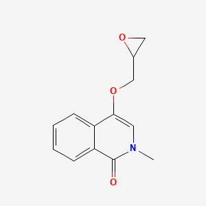 molecular formula C13H13NO3 B13921795 2-Methyl-4-[(oxiran-2-yl)methoxy]isoquinolin-1(2H)-one CAS No. 62775-08-0