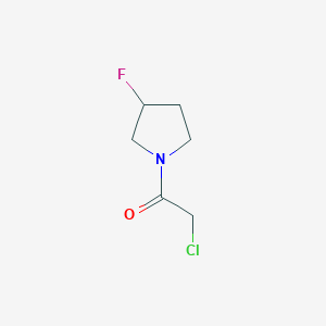 molecular formula C6H9ClFNO B13921812 2-Chloro-1-(3-fluoro-1-pyrrolidinyl)ethanone 