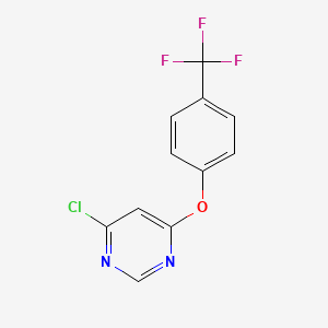 molecular formula C11H6ClF3N2O B13921819 4-(4-(Trifluoromethyl)phenoxy)-6-chloropyrimidine 