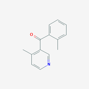 molecular formula C14H13NO B1392182 3-(2-甲基苯甲酰)-4-甲基吡啶 CAS No. 1187167-91-4