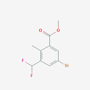 molecular formula C10H9BrF2O2 B13921826 Methyl 5-bromo-3-(difluoromethyl)-2-methylbenzoate 