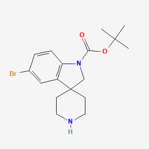molecular formula C17H23BrN2O2 B13921846 Tert-butyl 5-bromospiro[indoline-3,4-piperidine]-1-carboxylate 