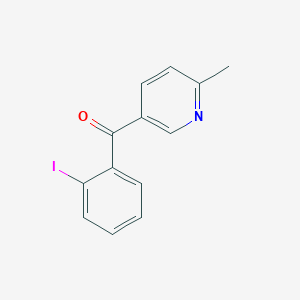 molecular formula C13H10INO B1392185 5-(2-Iodobenzoyl)-2-methylpyridine CAS No. 1187164-18-6