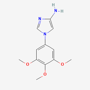 molecular formula C12H15N3O3 B13921879 1-(3,4,5-Trimethoxyphenyl)-1H-imidazol-4-amine 