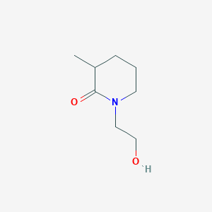 molecular formula C8H15NO2 B13921887 1-(2-Hydroxyethyl)-3-methylpiperidin-2-one CAS No. 89240-96-0