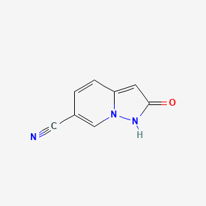 molecular formula C8H5N3O B13921903 2-Oxo-1,2-dihydropyrazolo[1,5-a]pyridine-6-carbonitrile 