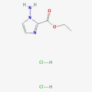 molecular formula C6H11Cl2N3O2 B13921906 Ethyl 1-amino-1H-imidazole-2-carboxylate dihydrochloride 