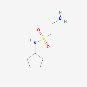 molecular formula C7H16N2O2S B13921913 2-Amino-N-cyclopentylethanesulfonamide 