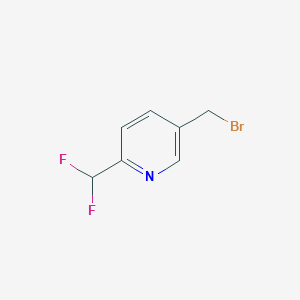 molecular formula C7H6BrF2N B13921914 5-(Bromomethyl)-2-(difluoromethyl)pyridine 