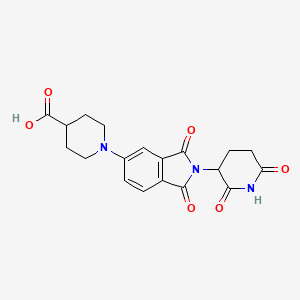 molecular formula C19H19N3O6 B13921918 1-(2-(2,6-Dioxopiperidin-3-yl)-1,3-dioxoisoindolin-5-yl)piperidine-4-carboxylic acid 