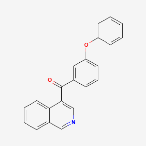 molecular formula C22H15NO2 B1392192 4-(3-苯氧基苯甲酰)异喹啉 CAS No. 1187171-72-7