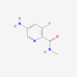 molecular formula C7H8FN3O B13921929 5-Amino-3-fluoro-N-methylpicolinamide 