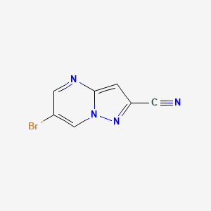 molecular formula C7H3BrN4 B13921935 6-Bromopyrazolo[1,5-a]pyrimidine-2-carbonitrile 