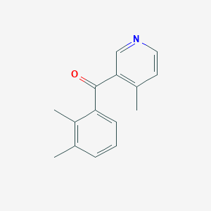 molecular formula C15H15NO B1392194 3-(2,3-Dimethylbenzoyl)-4-methylpyridine CAS No. 1187166-74-0