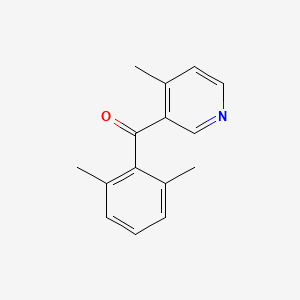 molecular formula C15H15NO B1392196 3-(2,6-二甲基苯甲酰基)-4-甲基吡啶 CAS No. 1187167-79-8