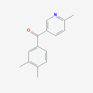 B1392198 5-(3,4-Dimethylbenzoyl)-2-methylpyridine CAS No. 1187169-33-0