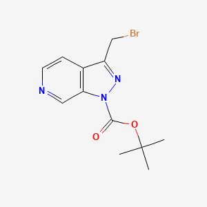 molecular formula C12H14BrN3O2 B13921989 Tert-butyl 3-(bromomethyl)-1H-pyrazolo[3,4-C]pyridine-1-carboxylate CAS No. 1072249-79-6