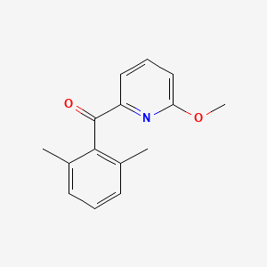 molecular formula C15H15NO2 B1392200 2-(2,6-二甲基苯甲酰)-6-甲氧基吡啶 CAS No. 1187171-46-5