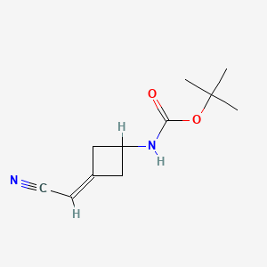 molecular formula C11H16N2O2 B13922011 Tert-butyl (3-(cyanomethylene)cyclobutyl)carbamate 