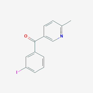 molecular formula C13H10INO B1392202 5-(3-Iodobenzoyl)-2-methylpyridine CAS No. 1187164-45-9