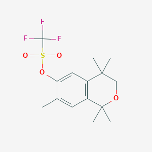 molecular formula C15H19F3O4S B13922033 (1,1,4,4,7-pentamethyl-3H-isochromen-6-yl) trifluoromethanesulfonate CAS No. 786690-11-7