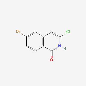 molecular formula C9H5BrClNO B13922067 6-Bromo-3-chloroisoquinolin-1(2H)-one 