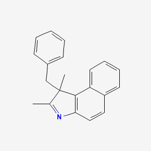 molecular formula C21H19N B1392207 1-Benzyl-1,2-dimethyl-1H-benzo[e]indole CAS No. 891503-75-6