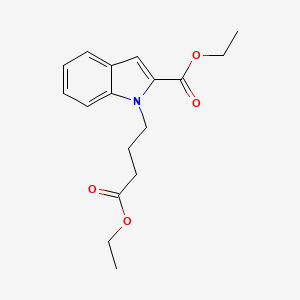 molecular formula C17H21NO4 B13922089 ethyl 1-(4-ethoxy-4-oxobutyl)-1H-indole-2-carboxylate 