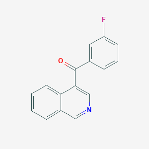 molecular formula C16H10FNO B1392211 4-(3-Fluorobenzoyl)isoquinoline CAS No. 1187166-24-0