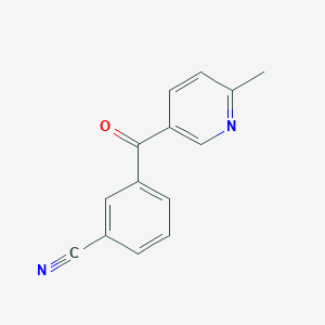 B1392215 5-(3-Cyanobenzoyl)-2-methylpyridine CAS No. 1187170-09-7