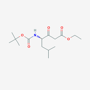 molecular formula C15H27NO5 B13922168 ethyl (4S)-6-methyl-4-[(2-methylpropan-2-yl)oxycarbonylamino]-3-oxoheptanoate 