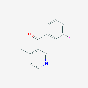 molecular formula C13H10INO B1392232 3-(3-Iodobenzoyl)-4-methylpyridine CAS No. 1187166-56-8