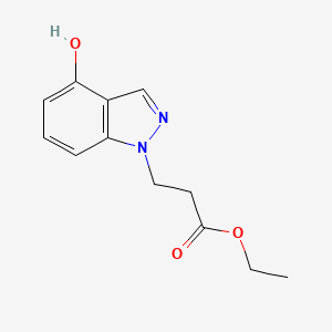 molecular formula C12H14N2O3 B13922366 Ethyl 3-(4-hydroxy-1H-indazol-1-yl)propanoate CAS No. 923606-41-1