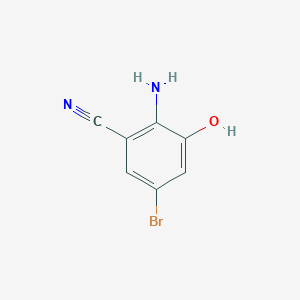 molecular formula C7H5BrN2O B13922396 2-Amino-5-bromo-3-hydroxybenzonitrile 