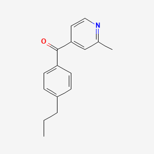 B1392241 2-Methyl-4-(4-propylbenzoyl)pyridine CAS No. 1187171-30-7