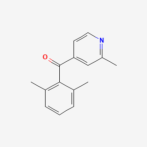molecular formula C15H15NO B1392242 4-(2,6-Dimethylbenzoyl)-2-methylpyridine CAS No. 1187167-71-0