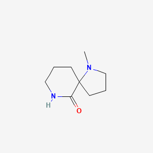 molecular formula C9H16N2O B13922451 1,7-Diazaspiro[4.5]decan-6-one, 1-methyl- CAS No. 92608-26-9