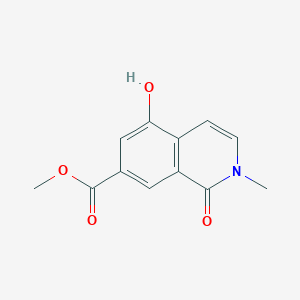 molecular formula C12H11NO4 B13922458 Methyl 1,2-dihydro-5-hydroxy-2-methyl-1-oxo-7-isoquinolinecarboxylate 