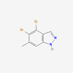 molecular formula C8H6Br2N2 B13922475 4,5-Dibromo-6-methyl-1H-indazole 