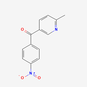 molecular formula C13H10N2O3 B1392250 2-Methyl-5-(4-nitrobenzoyl)pyridine CAS No. 1187167-59-4