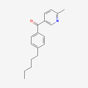 molecular formula C18H21NO B1392252 2-Methyl-5-(4-pentylbenzoyl)pyridine CAS No. 1187171-83-0