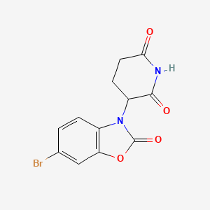 molecular formula C12H9BrN2O4 B13922529 3-(6-bromo-2-oxo-3(2H)-benzoxazolyl)-2,6-Piperidinedione 